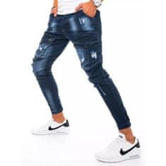 Dstreet Pánské jogger kalhoty modré FREE ux3268 s33