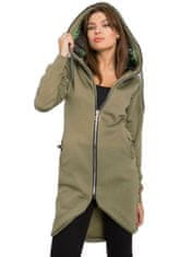 Kraftika Khaki mikina na zip, velikost xl