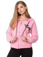 FANCY Růžový svetr s kapucí