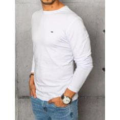 Dstreet Pánské tričko s dlouhým rukávem bílé lx0537 3XL