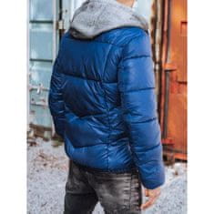 Dstreet Pánská zimní bunda prošívána s kapucí světle modrá HEAVY tx3827 M