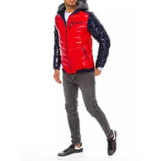 Dstreet Pánská stylová zimní bunda prošívaná s kapucí STREET červená a modrá tx3847 M
