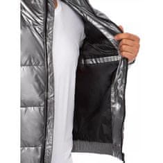 Dstreet Pánská stylová zimní bunda bez kapuce COTTON šedá tx3860 M