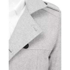 Dstreet Pánský dvouřadý elegantní kabát MARCO světle šedá cx0421 M