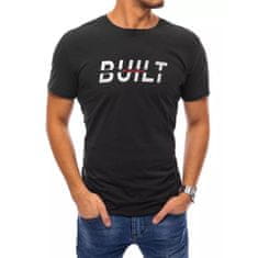 Dstreet Pánské tričko s potiskem BUILT černé rx4721 M