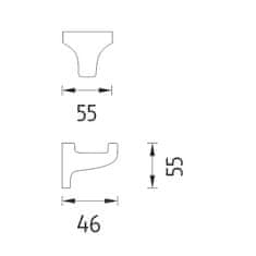 BPS-koupelny Háček jednoduchý MONOLIT - MO 4054-26