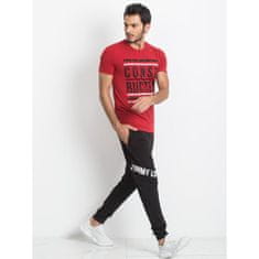 TOMMYLIFE Pánské červené tričko TOMMY LIFE 298-TS-TL-87310.03X_327387 S