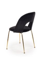 Halmar Jídelní židle K385 - černá/zlatá