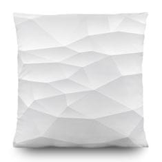AG Design Dekorativní polštář 3D Bílá abstrakce 45 x 45 cm
