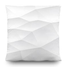 AG Design Dekorativní polštář 3D Bílá abstrakce 45 x 45 cm