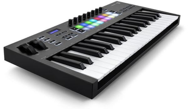  sodoben midi kontroler novation launchkey usb povezava arpeggiator fiksni akord modi dotične ploščice potenciometri ableton live lite plug n play 