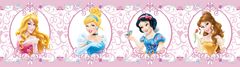 AG Design Dětská samolepicí bordura DISNEY PRINCEZNY S MEDAILONY 5 M X 13,8 CM