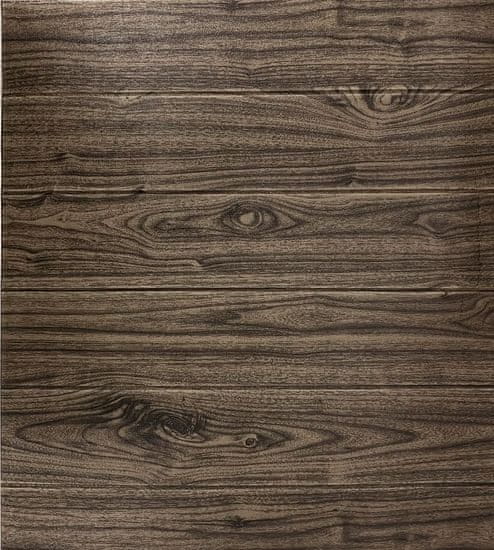 Grace 3D obklad pěnový Deska Walnut tmavě hnědá (700x700mm) samolepící