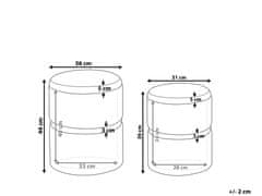 Beliani Hnědý puf s úložným prostorem 2 kusy WICHITA