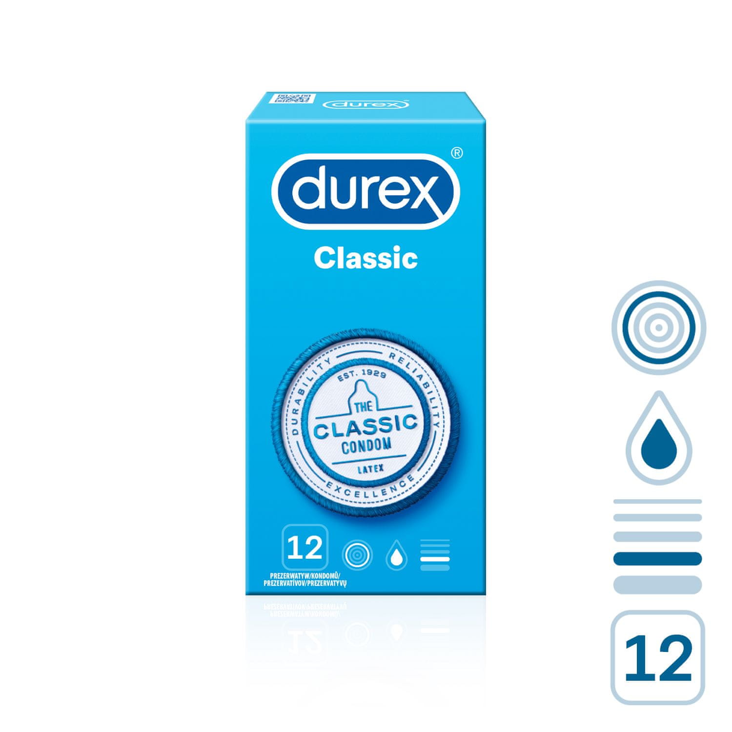 Durex Kondomy Classic 12 ks