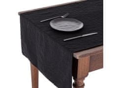 TomLinen stolní běžec s třásněmi Černá 65x140
