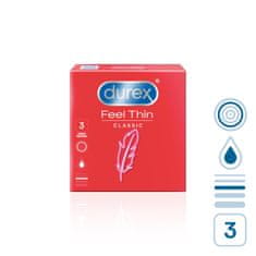 Durex Kondomy Feel Thin Classic 3 ks