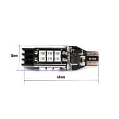 motoLEDy W16W LED žárovka T15 12V-24V CANBUS červená velmi silná 1400lm