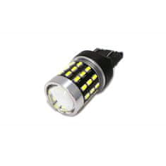 motoLEDy W21/5W LED žárovka 7443 12-24V CANBUS 1800lm bílá s objektivem