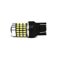 motoLEDy W21/5W LED žárovka 7443 12-24V CANBUS 2100lm bílá s objektivem