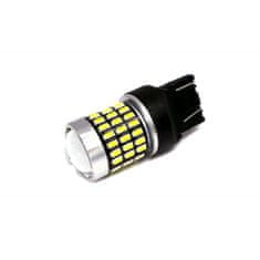 motoLEDy W21/5W LED žárovka 7443 12-24V CANBUS 2100lm bílá s objektivem