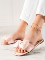 Amiatex Pohodlné nazouváky růžové dámské bez podpatku + Ponožky Gatta Calzino Strech, odstíny růžové, 37