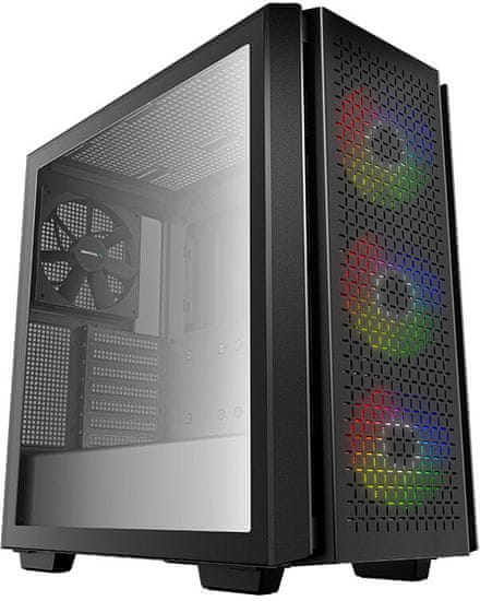 DEEPCOOL CG560, prosklená bočnice, mesh panel