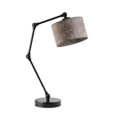 LYSNE.PL Stolní lampa ASMARA černý rám, tmavě šedá