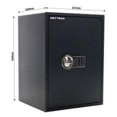 Rottner PowerSafe 600 IT EL nábytkový elektronický trezor černý | Elektronický zámek | 44.5 x 60 x 40 cm