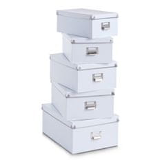 Zeller Box pro skladování, 5 ks, barva bílá
