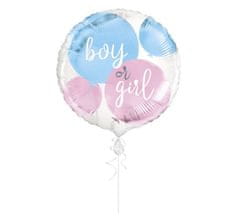 Foliový balonek Gender reveal - Boy or Girl - Kluk nebo holka - 45 cm