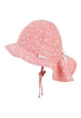 Sterntaler klobouček s plachetkou baby dívčí UV 15 růžový, motýlci 1402123, 45