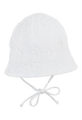 Sterntaler klobouček baby dívčí s perleťovým efektem UV 50+ bílý 1402111, 45