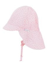 Sterntaler čepička s plachetkou baby dívčí UV 30 růžová, Bio bavlna 1402130, 45