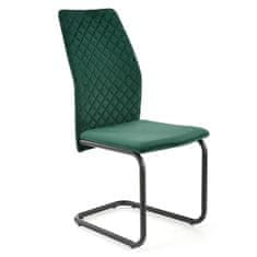 Halmar Jídelní židle K444 - tmavozelená/černá
