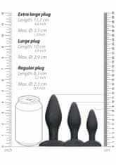 Shots Toys Apex Butt Plug Set Black anální kolíky sada