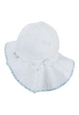 Sterntaler klobouček s plachetkou dívčí UV 50+ bílý, motýlek, Bio bavlna 1412110, 51