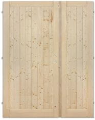Hdveře Palubkové dveře dvoukřídlé 125, 145cm plné + fab Skladem, pravá, 125 cm