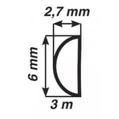 4Car Samolepící ozdobná lišta 6x2,7mm 