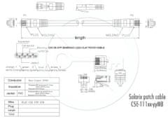 Solarix Patch kabel plochý CAT5E UTP LSOH 0,5m šedý non-snag-proof C5E-111GY-0,5MB