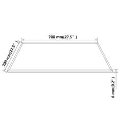 Vidaxl Stolní deska z tvrzeného skla čtvercová 700x700 mm