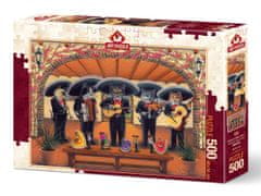 Art puzzle Puzzle Kočičí flamenco skupina 500 dílků