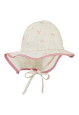 Sterntaler klobouček s plachetkou baby dívčí, krémový, z bio bavlny 1402122, 45