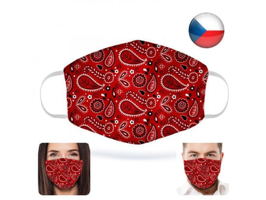 Nanolion Viralio Antivirová nanorouška Red Paisley