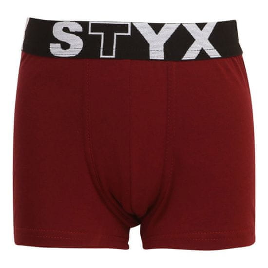 Styx Dětské boxerky sportovní guma vínové (GJ1060)