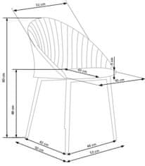Halmar Jídelní židle K357 - béžová/černá