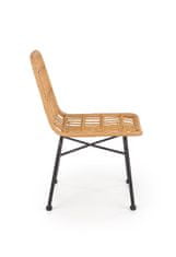 Halmar Zahradní židle K401 - přírodní/černá
