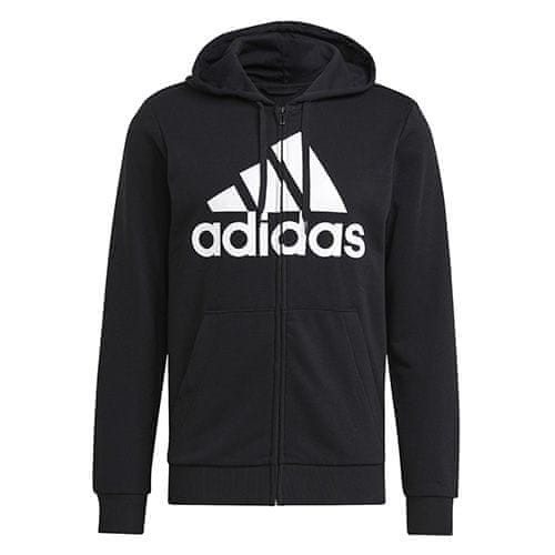 Adidas Pánská mikina , M BL FT FZ HD | GK9044 | BLACK/WHITE | L