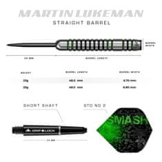 Šipky Steel Martin Lukeman - Black & Green - 25g