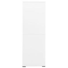 Greatstore Kancelářská skříň bílá 90 x 46 x 134 cm ocel